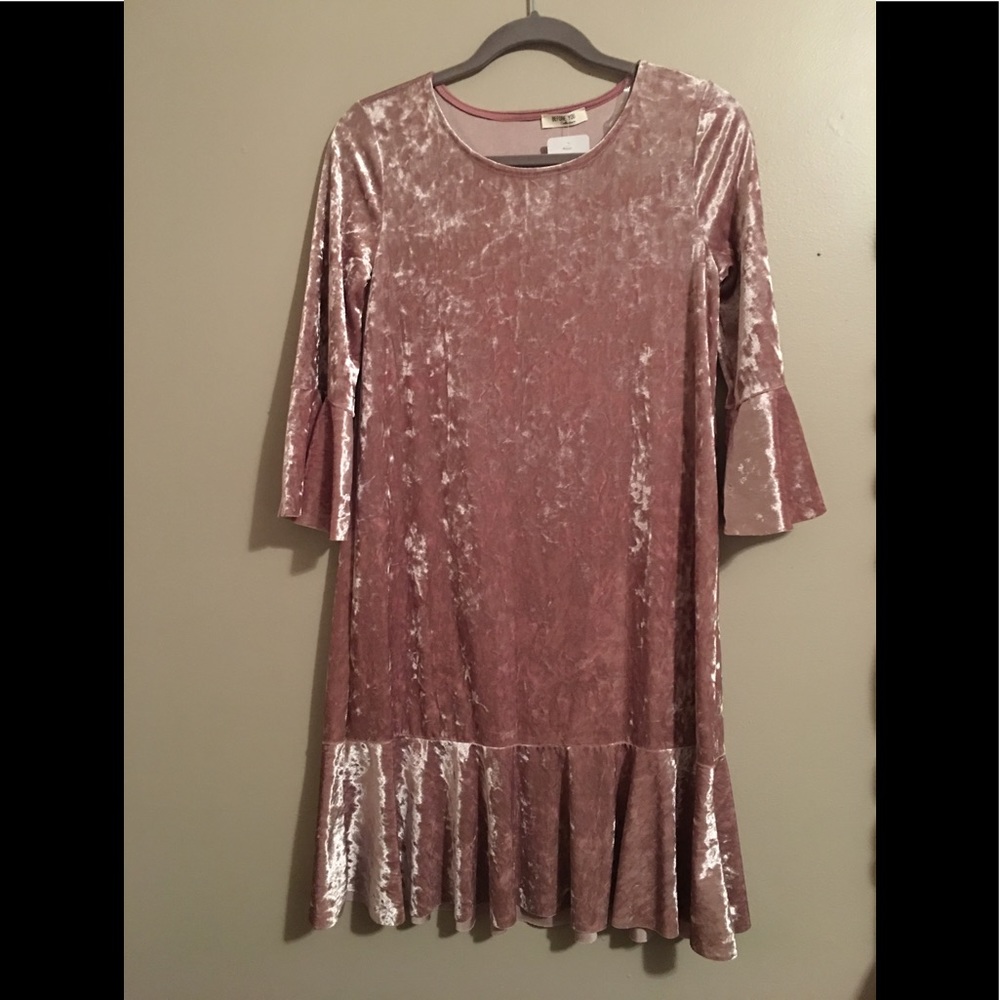 Crushed velvet dress NWT